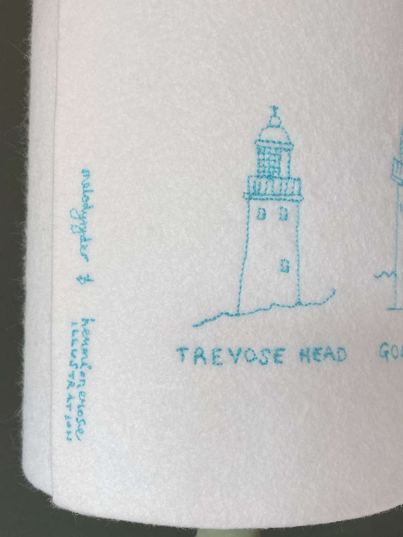 Cornish Lighthouse Lampshade collaboration with Hermione Rose image 3