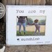 You Are My Sunshine Personalized Hand Stamped Picture Frame Gift  5x7. Baby Shower Birthday Anniversary Baptism Wedding Gift. 