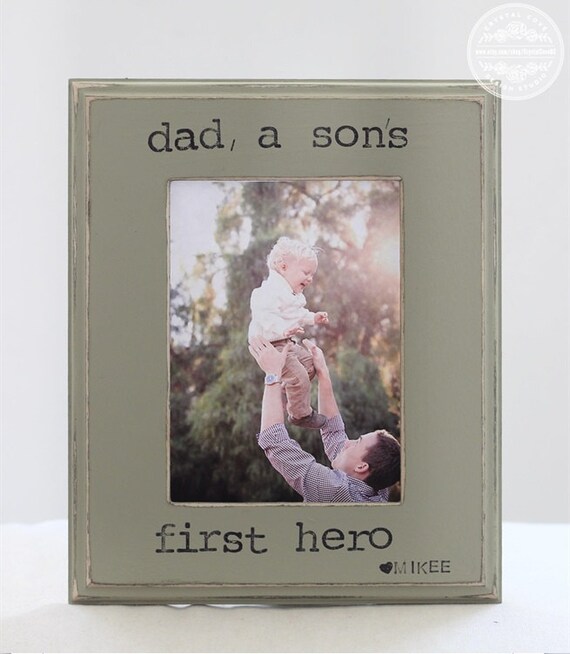 Dad Gift Picture Frame 5x7 Father Son A S First Hero E For From