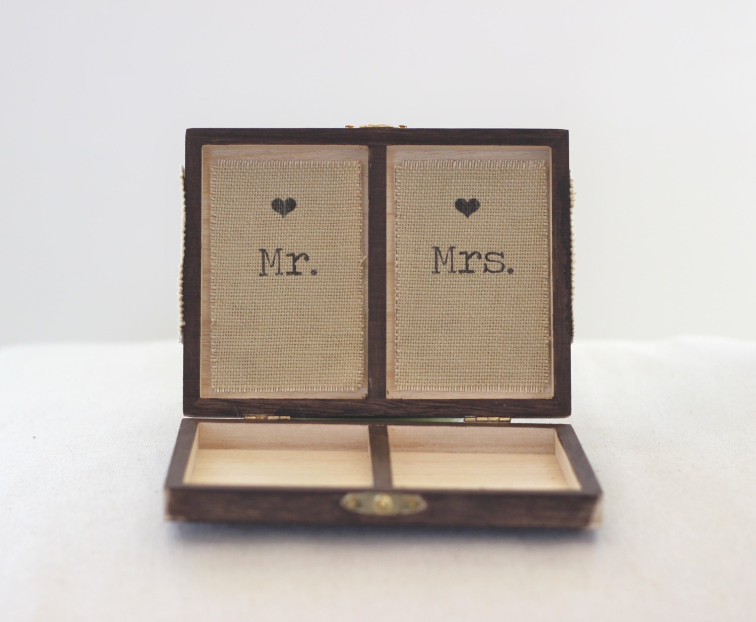Ring Pillow Box Gift Personalized Rustic Wedding Ring Box Sign Etsy