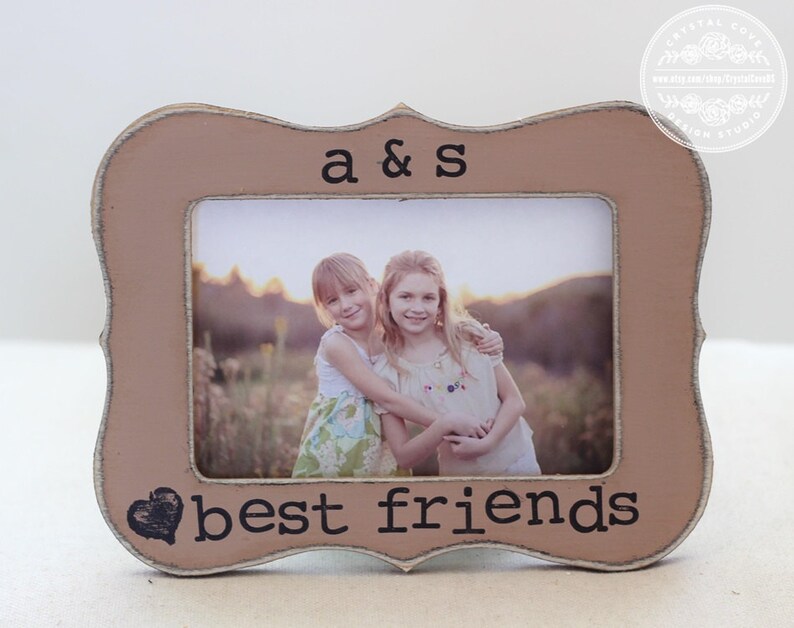 Best Friend Picture Frame GIFT Custom Rustic Distressed Etsy