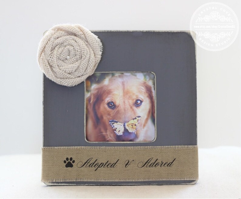 Dog Adopted Rescued Personalized Picture Frame Gift Etsy