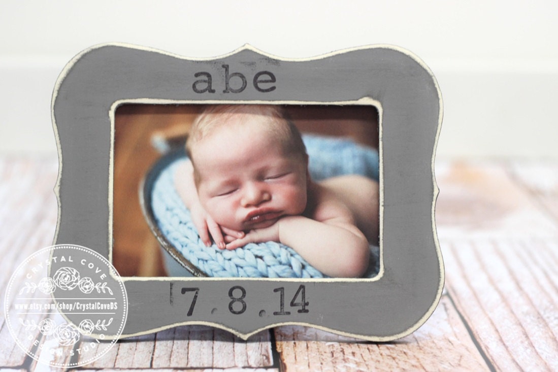 Baby Picture Frame Birth Nursery GIFT Personalized Hand Etsy