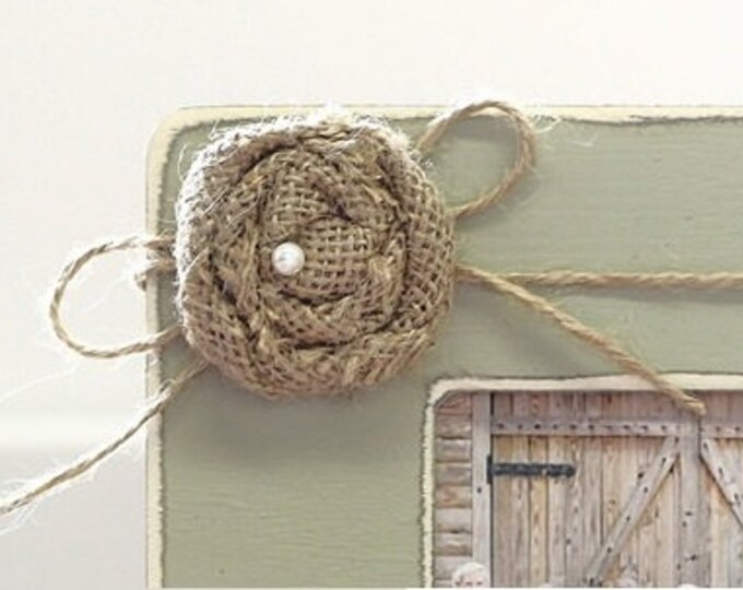 ADD ON Jute Bow W/ Tan Flower Etsy