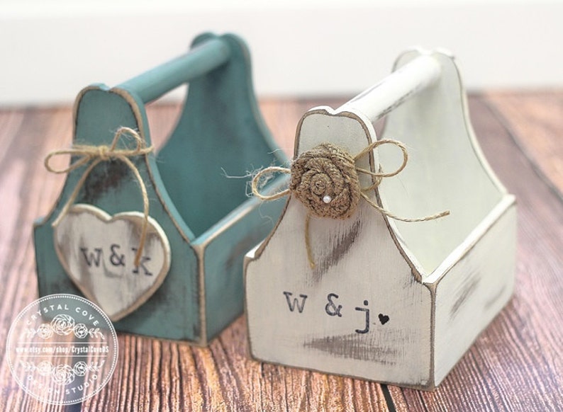 Rustic Wedding Flower Girl Basket Antique Vintage Coutry Etsy