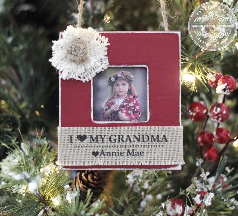 Grandma Christmas Ornament GIFT Personalized Photo Ornament Etsy