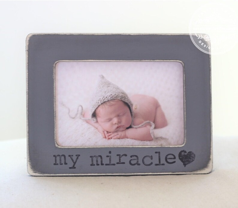 Gift New Mom Baby Personalized Frame Miracle Pregnancy Image 0