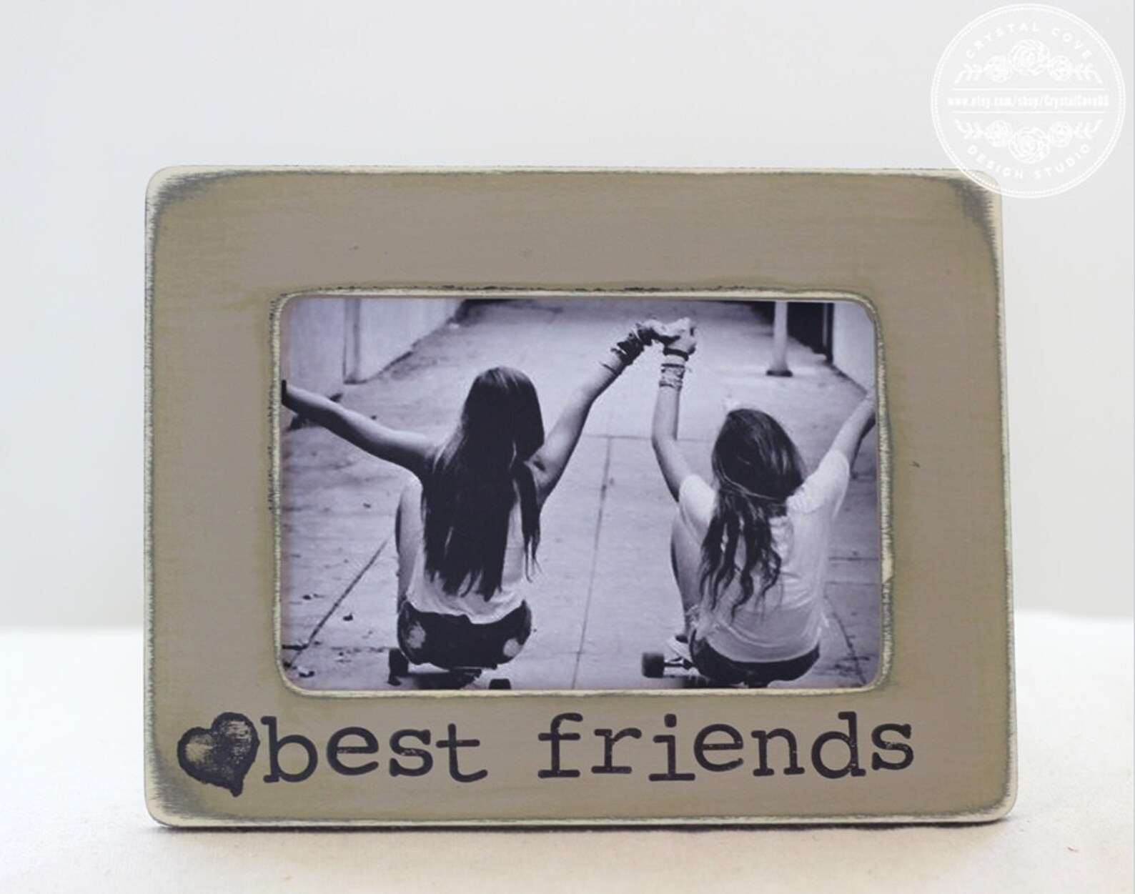 Best Friend Picture Frame GIFT Custom Rustic Distressed Etsy