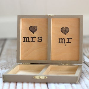 Ring Bearer Box Gift Personalized Rustic Wedding Ring Box Sign | Etsy
