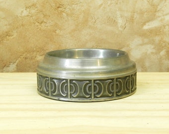 Vintage Norwegian Mid Century Pewter Bowl / Ashtray / Mid Century Modern / Home Decor / Interior Design / Scandinavian / Metal Work /