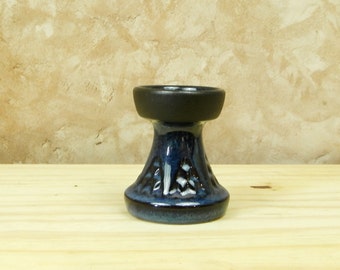 Danish Modern Soholm Stentoj Blue Candle Holder / Nordic Decor / Danish Mid Century / Scandinavian Decor / Mid Century Modern / European