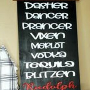 Laser Cut File Reindeer with Alcohol Names