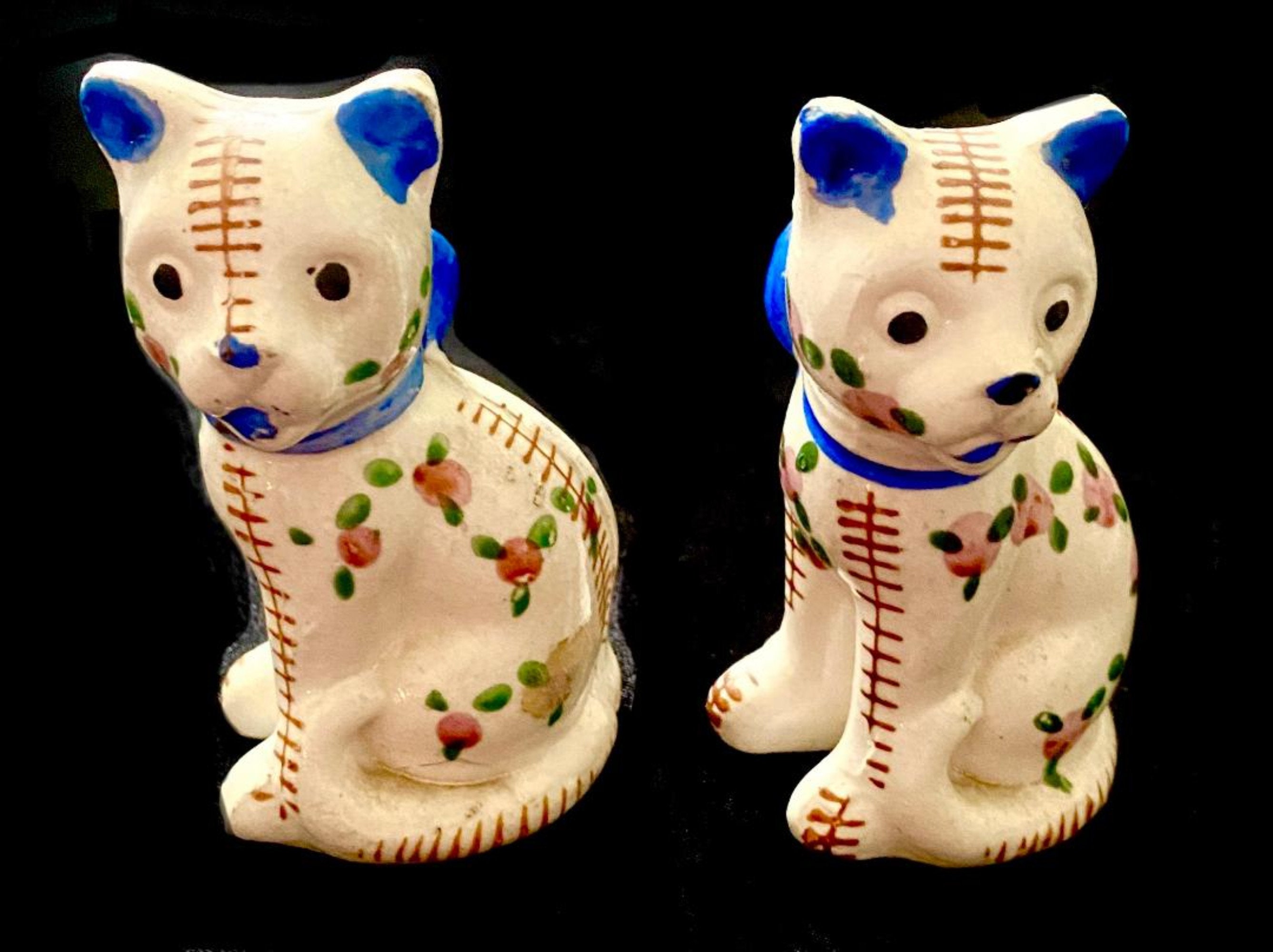 Antique CAT Salt & Pepper Shakers Feline Kitten Made in Etsy