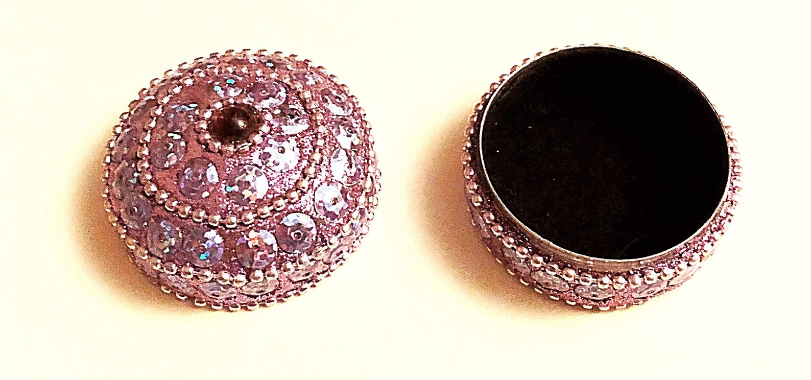 Contenedor en miniatura forrado de fieltro con cubierta | Etsy