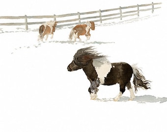 BAD HAIR DAY - 20"x 14" Image Size on 22"x 17" Paper. Limited Edition Giclee Fine Art Print of watercolor by Sara Deponte
