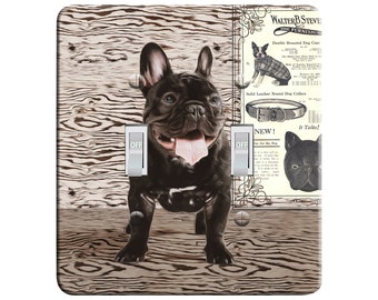 French Bulldog Dog Double Plate Covers