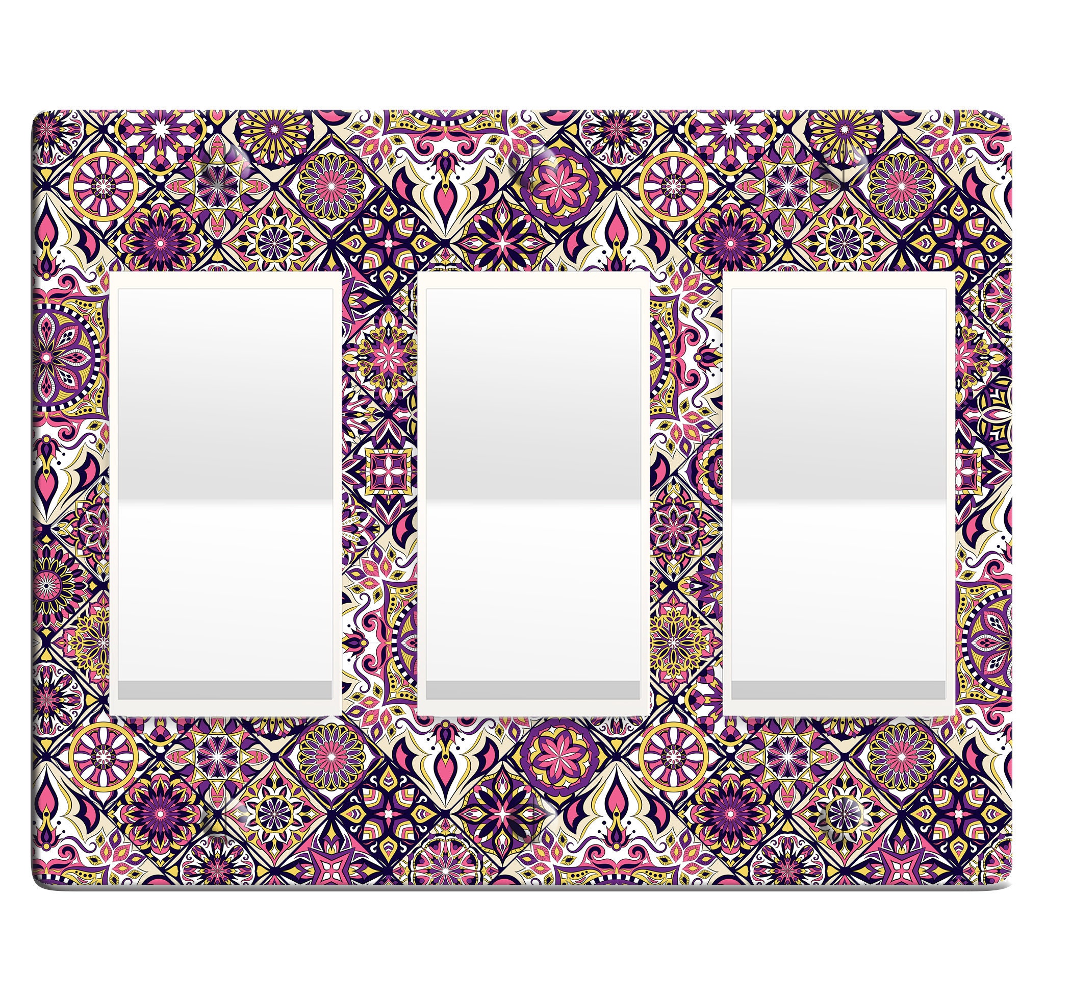Embossi Printed Maxi Metal Ornate Mandala Tiles Switch Plate | Etsy