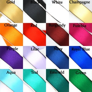 25 Yard Satin Ribbon Rolls in 24 Colors Select Size: 1/4, 3/8, 1/2, 5/8 ...