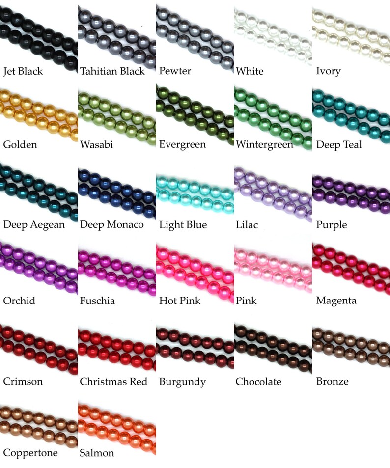 Hot Pink Glass Faux Pearl Strands Select Size: 4mm 6mm 8mm | Etsy