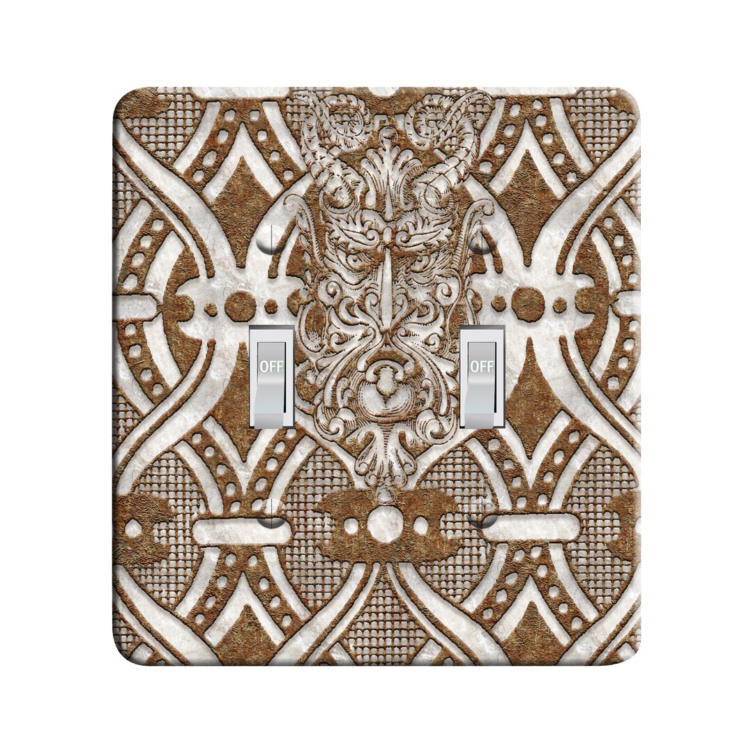 Embossi Printed Maxi Metal Copper and Stone Texture Pan / Faun Plate