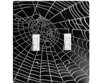 Embossi Printed Maxi Metal Spider Web Switch Plate Cover - Light Switch / Outlet Cover Custom Plate Choose Style From Menu, D0087