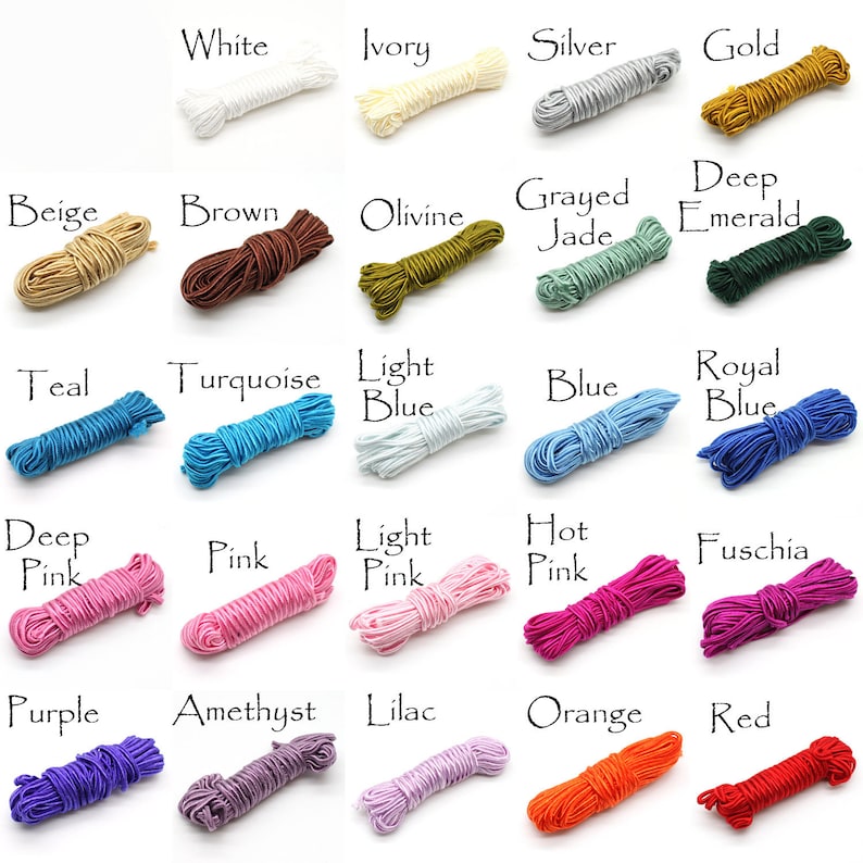 Soutache Braid Cord Trim Choose Color 3x1mm, 5 yds Colorfast DIY Jewelry Making & Sewing Quantity Discount image 1