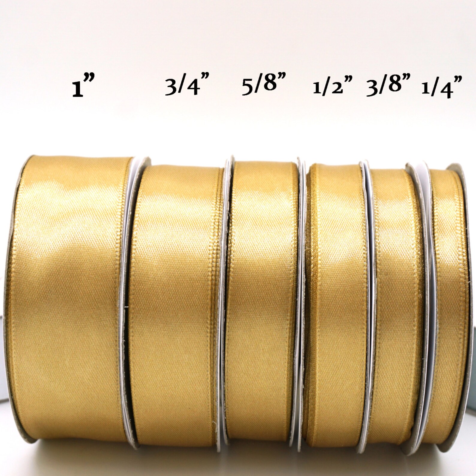 25 Yard Satin Ribbon Rolls in 24 Colors Select Size Etsy