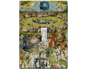 Embossi Printed Maxi Metal  Hieronymus Bosch Garden of Earthly Delights Light Switch  Outlet Cover L0380