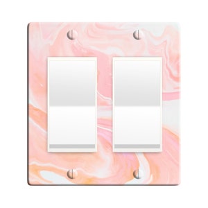Embossi Printed Maxi Metal Pink Marbled Texture Switch Plate Light ...