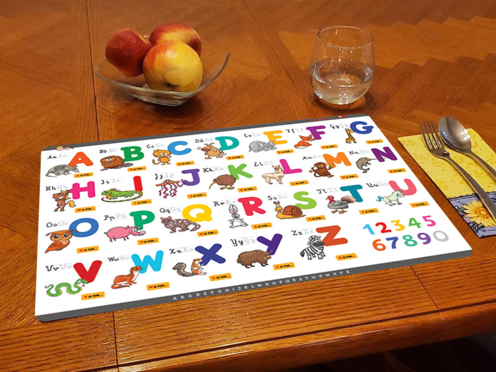 Alphabet Educational Place Mat For Kids | Etsy