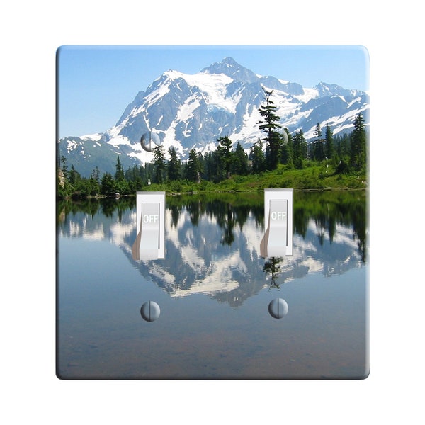 Embossi Printed Maxi Metal Mount Shukshan, North Cascades, Washington  Switch Plate - Light Switch / Outlet Cover, L0239