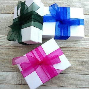 50 Yard Sheer Organza Ribbon Rolls in 24 Colors - Select Size: 3/8&quot;, 1/2&quot;, 5/8&quot;, 7/8&quot;, 1&quot;, and 1 1/2&quot;