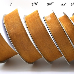 Moving Sale - 66  Ribbon Rolls 1/2 Inch Width, 50 Yard Sheer Organza Select Colors