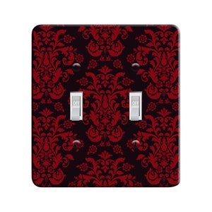 Embossi Printed Maxi Botticelli Damask Switch Plate - Light Switch / Outlet Cover Custom Plate, 701C (Coordinates with A&B)