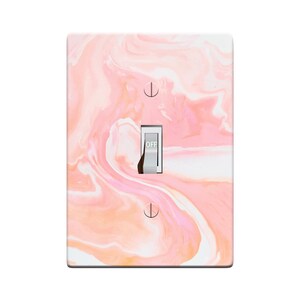 Embossi Printed Maxi Metal Pink Marbled Texture Switch Plate Light ...