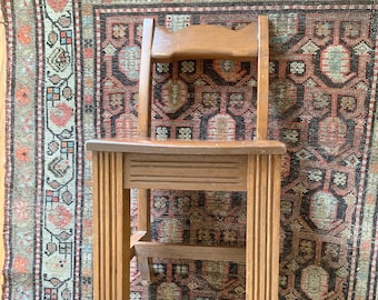 Vintage Children's Wooden Handmade Chair / wood child toddler playroom bedroom furniture seating 1950 farmhouse Nursery Decor