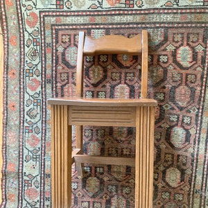 Vintage Children&#39;s Wooden Handmade Chair / wood child toddler playroom bedroom furniture seating 1950 farmhouse Nursery Decor