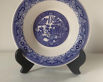 Vintage Royal China Willow Ware blue willow serving bowl 9”