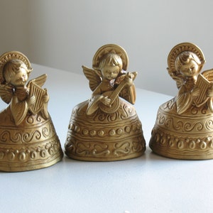Vintage Christmas Angel Planters /  Napcoware ceramic Angel Musician figurines / X-7445 Japan retro 1960s Christmas Holiday decor