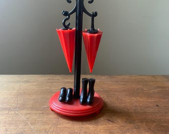 Vintage 1940s Umbrella Stand Salt and Pepper Shakers