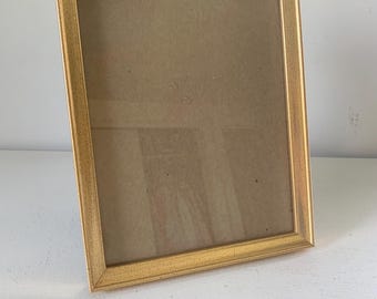 Vintage Intercraft gold toned wood picture frame for 8 x 10 photos 1990s