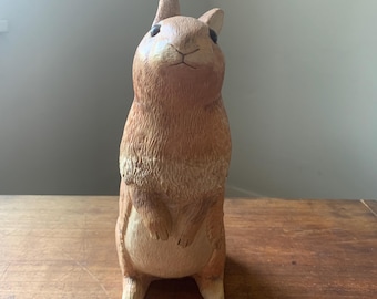 Vintage 1990s Hallmark Marjolein Bastin standing rabbit figurine