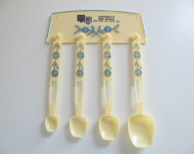 Vintage Measuring Spoon Set Feed Store Promotional Give Away Etsy