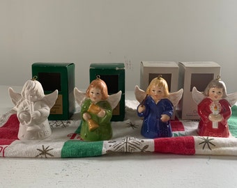 Vintage Goebel Christmas Angel Bell Ornaments 1985 1986 1987 1988