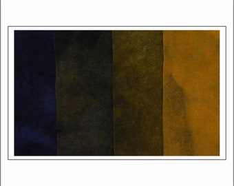 Hand Dyed Felted Wool Gold Yellow Navy Quilting Rug Hooking