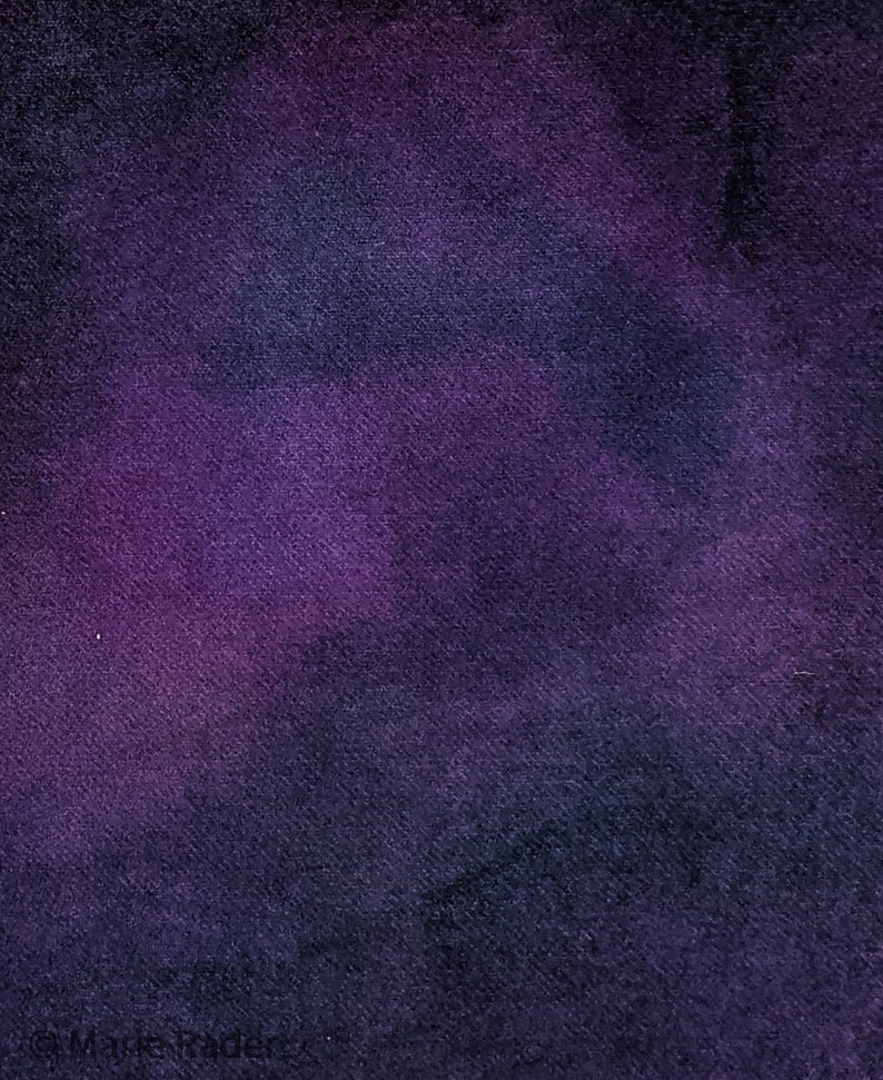 Hand Dyed Felted Wool Fabric with Dark Colors of Violet and Pine Green Pastel Color of Soft Green Blue