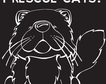 I Rescue Cats - What's Your Super Power Clingy Cat Window Sticker