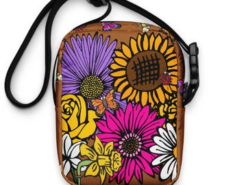 Big Happy Blooms Utility Crossbody Bag