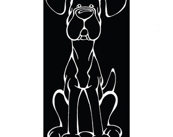 Great Dane Natural Ears Decal Dog Window Sticker