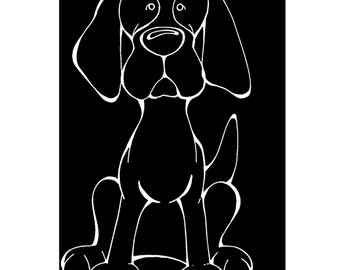 Redbone Coonhound Decal Dog